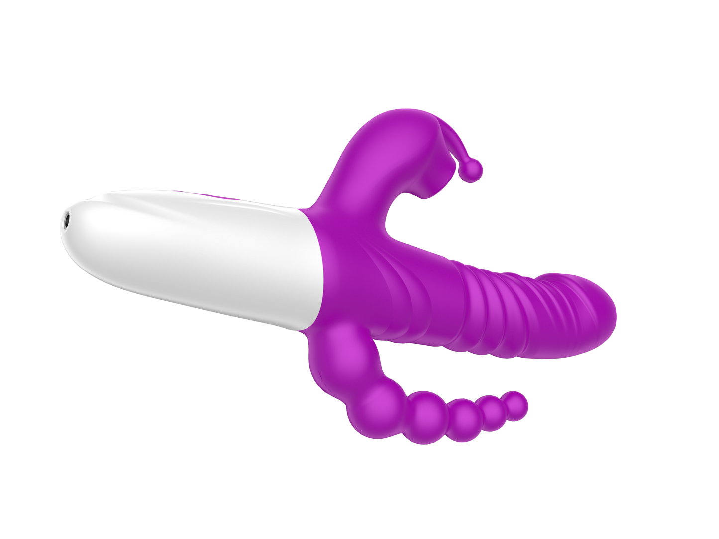 Triple Stimulation Thrusting Vibrator - Purple Sensation PassionGalore