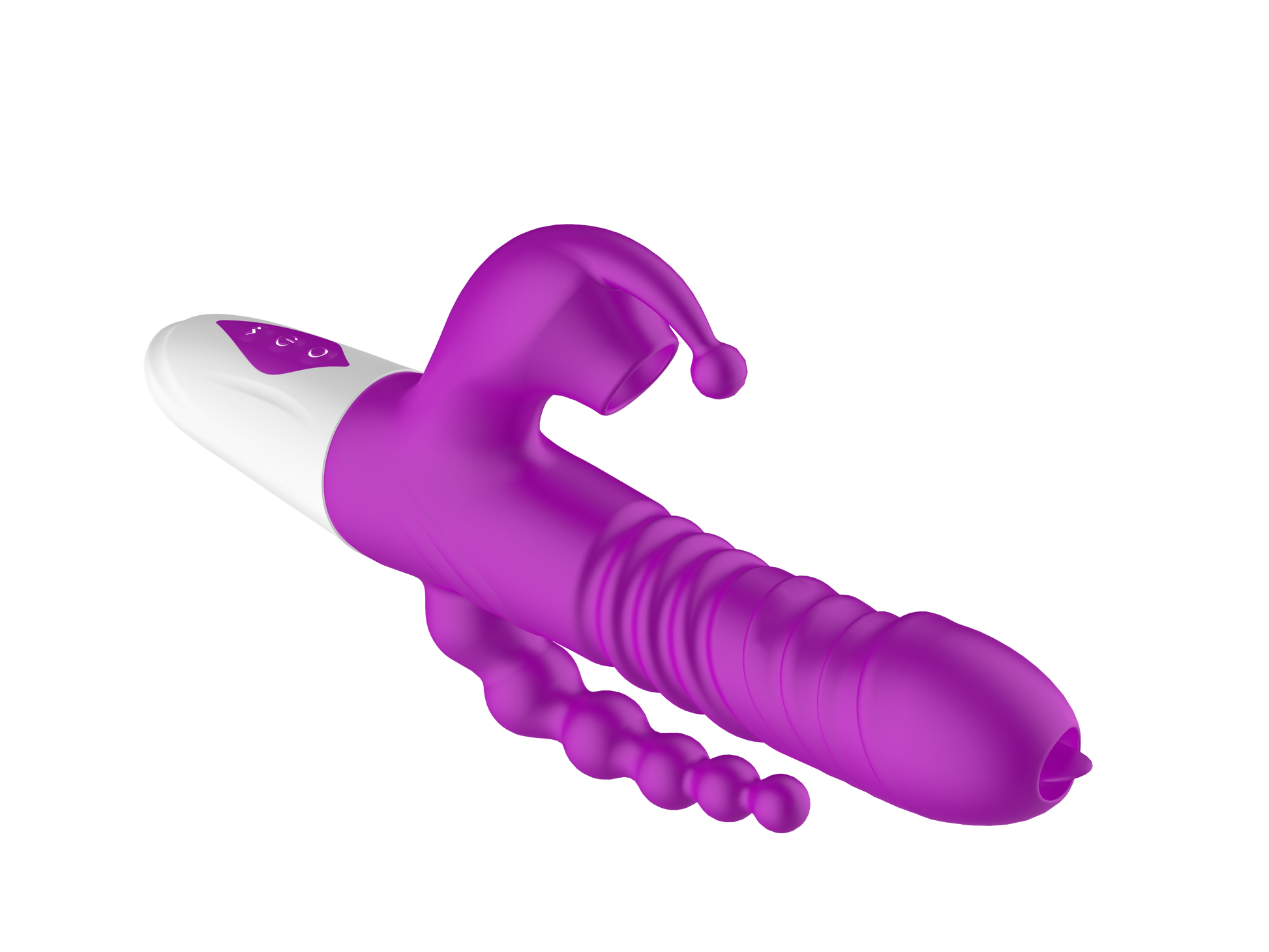 Triple Stimulation Thrusting Vibrator - Purple Sensation PassionGalore