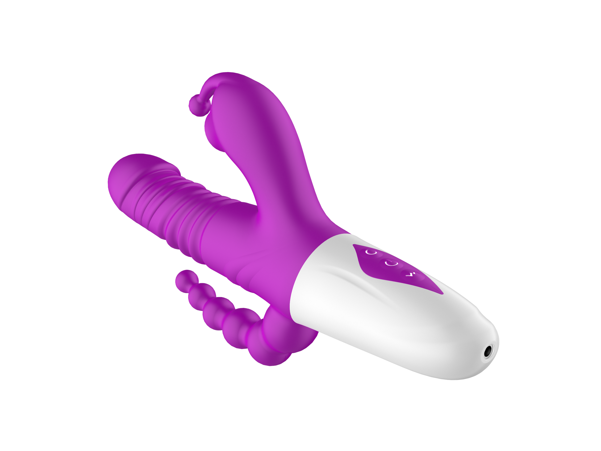 Triple Stimulation Thrusting Vibrator - Purple Sensation PassionGalore